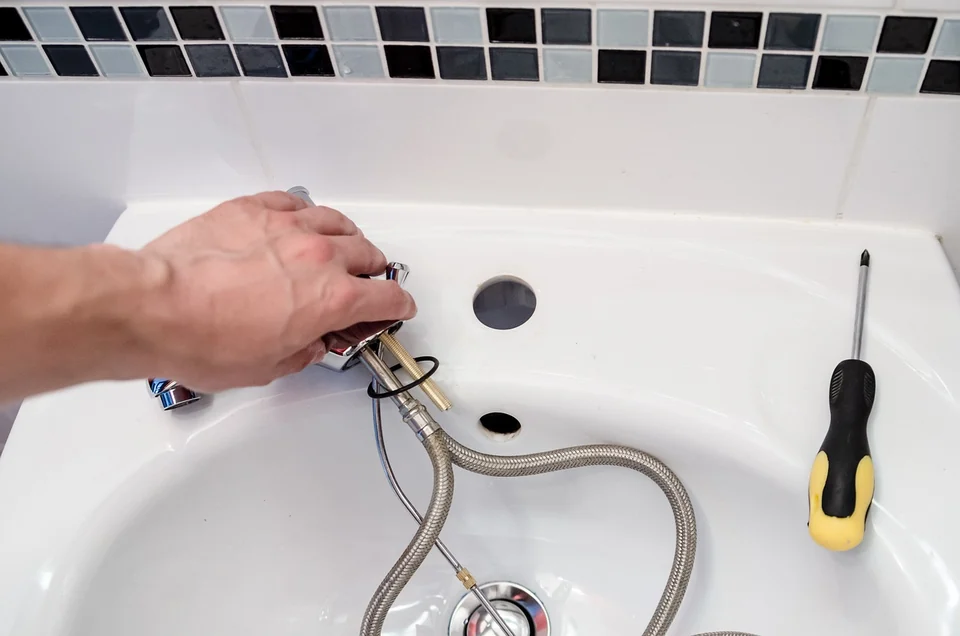 Tap replacement in progress
