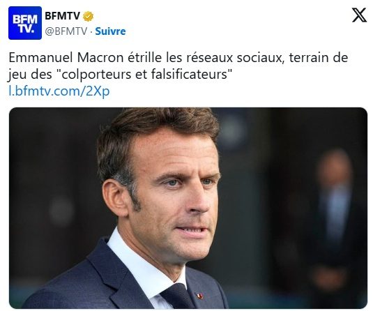 réseaux sociauxx twitter macron